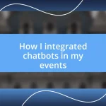 How I integrated chatbots in my events